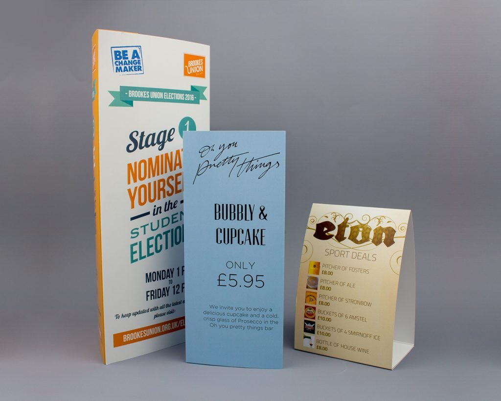 Table Tents Printing Keighley